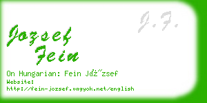 jozsef fein business card